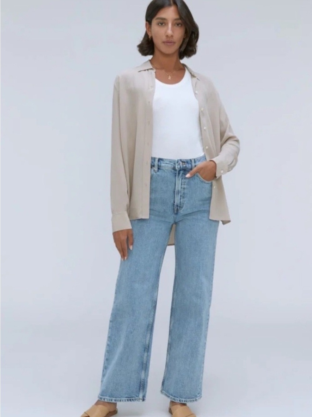 Everlane the Way High Wide Leg Jeans